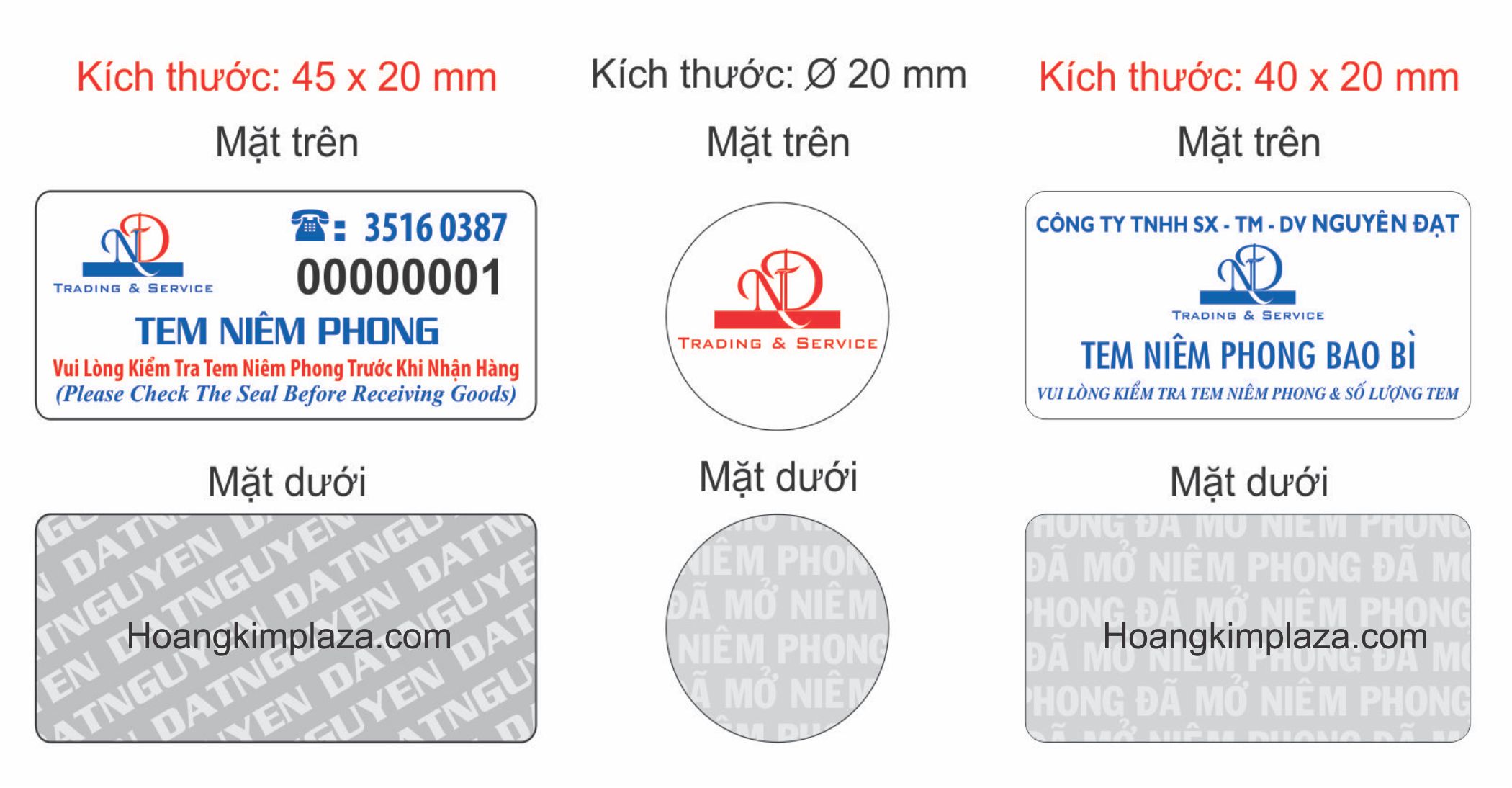 Dịch vụ in tem niêm phong chất lượng cao tại thành phố Hồ Chí Minh